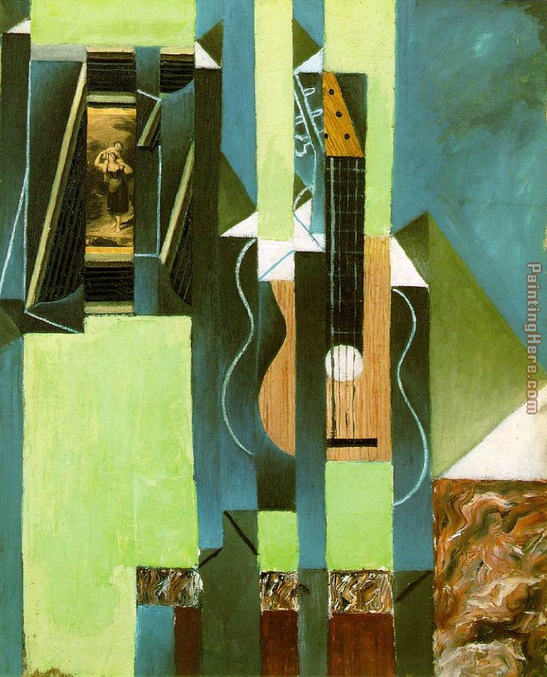 The Guitar painting - Juan Gris The Guitar art painting